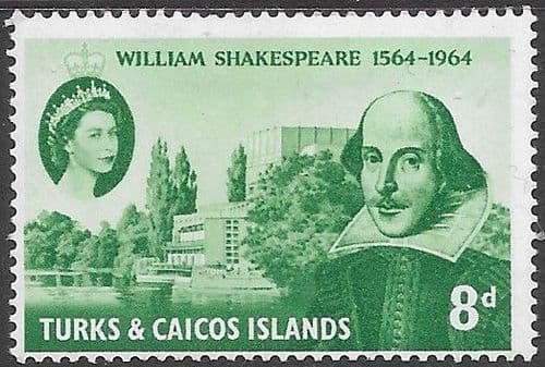 Turks and Caicos Islands 1964 William Shakespeare Fine Mint
