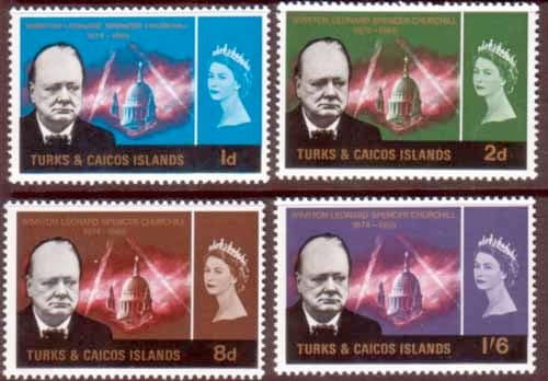 Turks and Caicos Islands 1966 Churchill Set Fine Mint