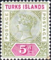 Turks Islands 1893 Queen Victoria SG 72 Fine Mint