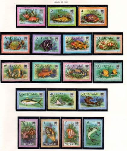 Tuvalu 1979 Fishes Set Fine Mint