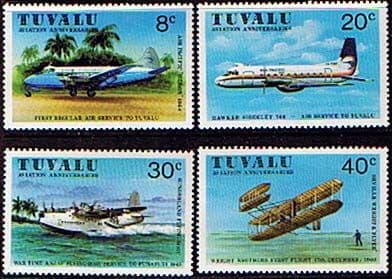 Tuvalu 1980 Aviation Commemorations Set Fine Mint