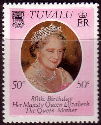 Tuvalu 1980 Birthday of The Queen Mother SG 148 Fine Mint