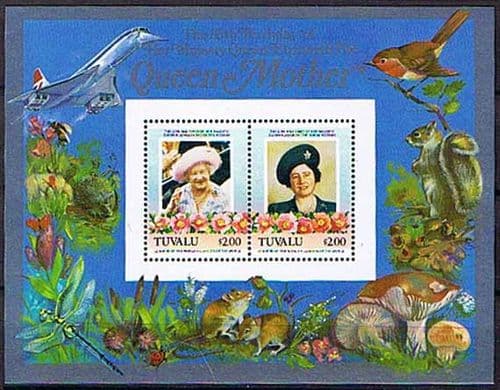 Tuvalu 1985 Queen Mother Life and Times Miniature Sheet MS 342a Fine Mint
