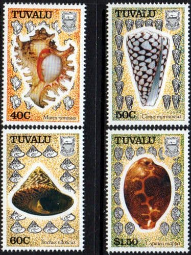 Tuvalu 1991 Sea Shells Set Fine Mint