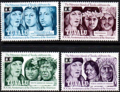 Tuvalu 1992 Discovery of America by Columbus Set Fine Mint