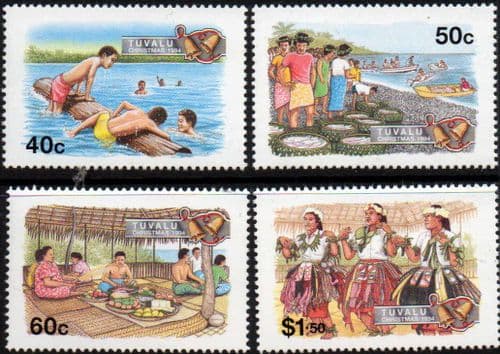 Tuvalu 1994 Christmas Local Customs Set Fine Mint