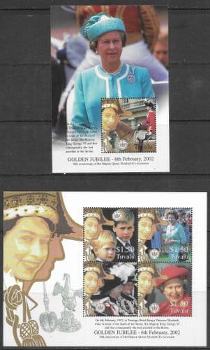 Tuvalu 2002 Golden Jubilee Miniature Sheet Fine Mint