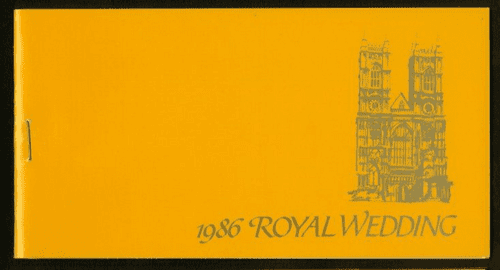 Tuvalu Funafuti 1986 Royal Wdding Booklet Scott 60 Fine Mint