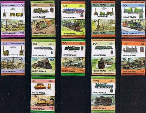 Tuvalu Niutao 1984-85 Tranis Complete Set Fine Mint
