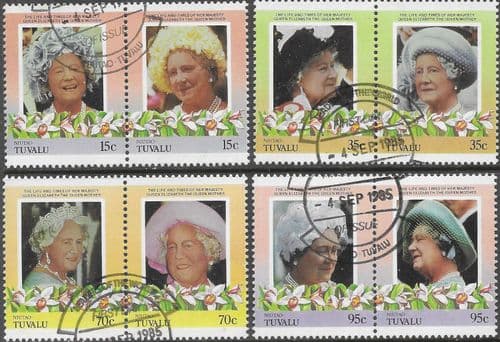 Tuvalu Niutao 1985 Queen Mother Life and Times Miniature Set Fine Used