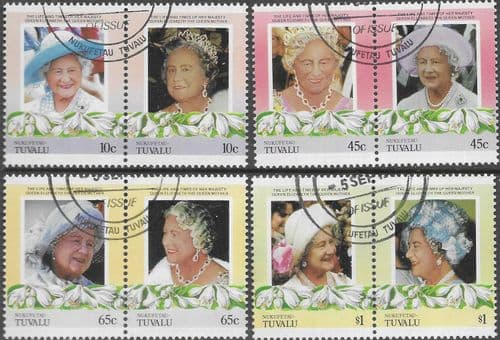 Tuvalu Nukufetau 1985 Queen Mother Life and Times Set Fine Used
