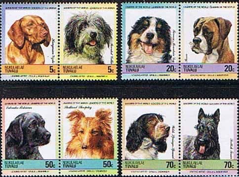 Tuvalu Nukulaelae 1985 Dogs Set Fine Mint