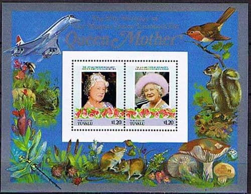 Tuvalu Nukulaelae 1985 Queen Mother Life and Times Miniature Sheet $1.20 Fine Mint