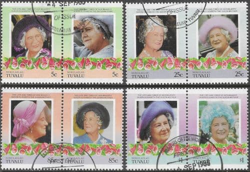 Tuvalu Nukulaelae 1985 Queen Mother Life and Times Set Fine Used