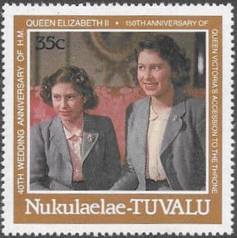 Tuvalu Nukulaelae 1987 Royal Ruby Wedding and Anniversary of Queen Victoria's Accession Sg Fine Mint
