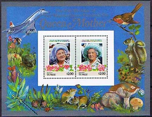 Tuvalu Vaitupu 1985 Queen Mother Life and Times Miniature Sheet $2 Fine Mint