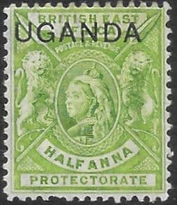 Uganda 1902 Queen Victoria Overprint SG 92 Fine Mint