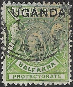 Uganda 1902 Queen Victoria Overprint SG 92 Fine Used