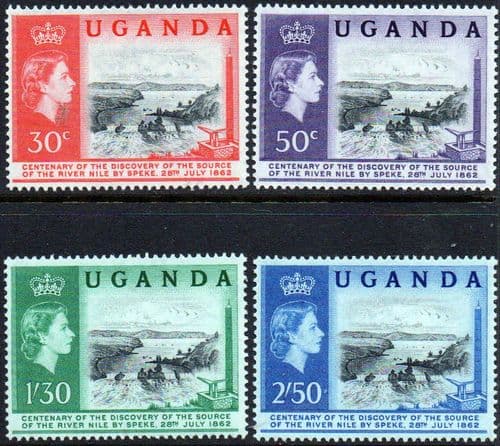 Uganda 1962 Discovert of the Nile Source Set Fine Mint