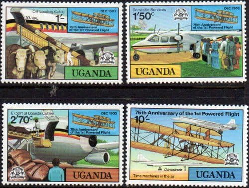 Uganda 1978 Powered Flight Set Fine Mint