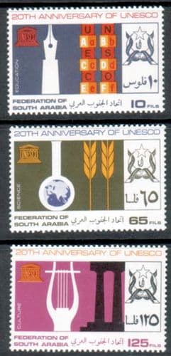 UNESCO 1966 Aden South Arabian Federation Set Fine Mint