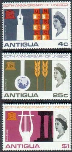 UNESCO 1966 Antigua Set Fine Mint