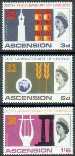 UNESCO 1966 Ascension Islands Set Fine Mint