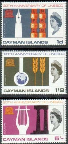 UNESCO 1966 Cayman Islands Set Fine Mint