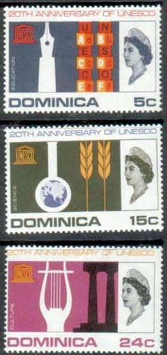 UNESCO 1966 Dominica Set Fine Mint
