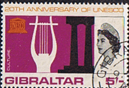 UNESCO 1966 Gibraltar SG 198 Fine Used