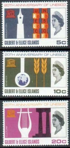 UNESCO 1966 Gilbert and Ellice Islands Set Fine Mint