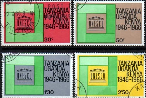 UNESCO 1966 Kenya Uganda and Tanzania Set Fine Used