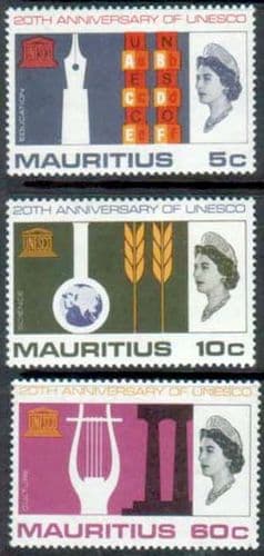 UNESCO 1966 Mauritius Set Fine Mint
