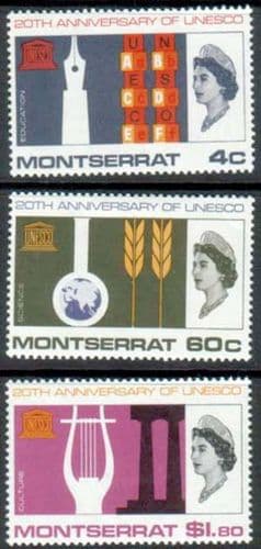 UNESCO 1966 Montserrat Set Fine Mint