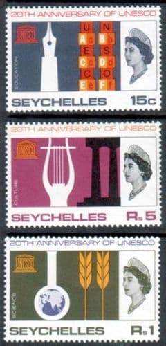 UNESCO 1966 Seychelles Set Fine Mint