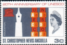UNESCO 1966 St Christopher Nevis and Anguila SG 163 Fine Mint
