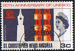 UNESCO 1966 St Christopher Nevis and Anguila SG 163 Fine Used