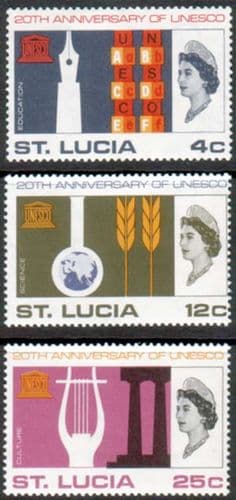 UNESCO 1966 St Lucia Set Fine Mint