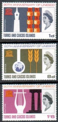 UNESCO 1966 Turks and Caicos Islands Set Fine Mint
