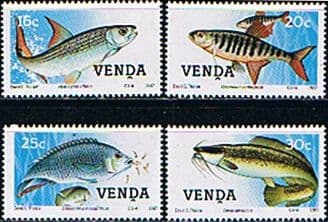 Venda 1987 Freshwater Fishes Set Fine Mint