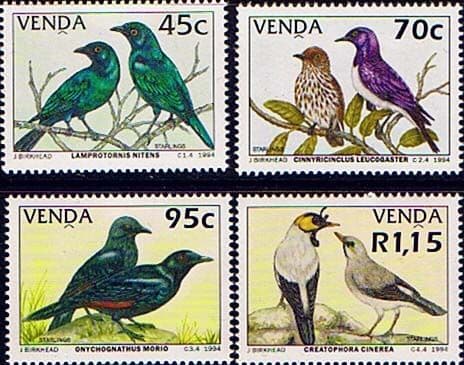 Venda 1994 Birds Starlings Set Fine Mint
