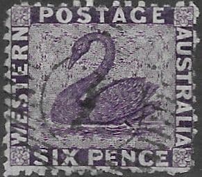 Western Australia 1864 Swan SG 58 Good Used