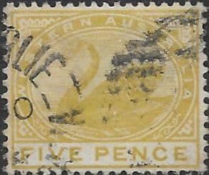 Western Australia 1885 Swan SG 99 Fine Used