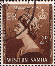 Western Samoa Queen Elizabeth II 1953 Coronation SG 229 Fine Used
