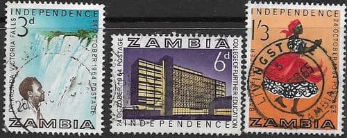 Zambia 1964 Independence Set Fine Used
