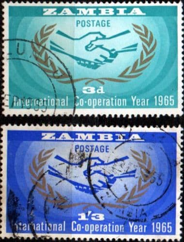 Zambia 1965 International Co-operation Year Set Fine Used