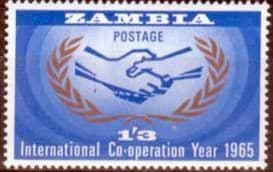 Zambia 1965 International Co-operation Year SG 111 Fine Mint