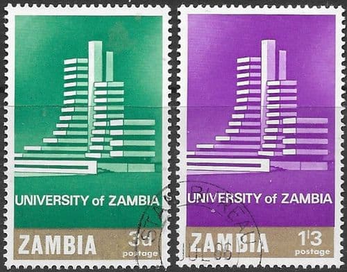 Zambia 1966 Opening of Zambia University Set Fine Used