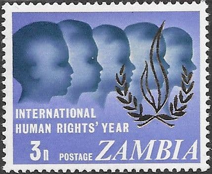 Zambia 1968 Human Rights SG 142 Fine Mint