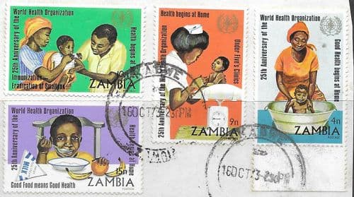Zambia 1973 Anniversary of WHO Set Fine Used